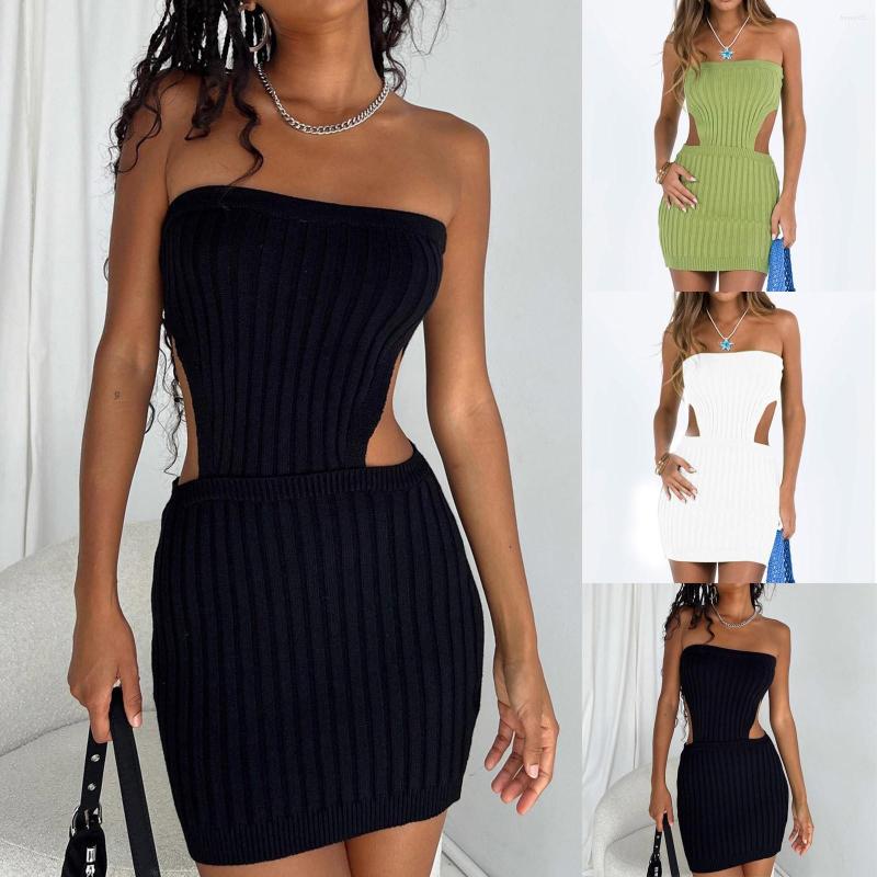 Casual Dresses Knitted Bra Dress Solid Color Hollow Out Sexy Revealing Backpack Buttocks Summer For Women With Pockets, Black
Casual Dresses Knitted Bra Dress Solid Color Hollow Out Sexy Revealing Backpack Buttocks Summer For Women With Pockets, Black