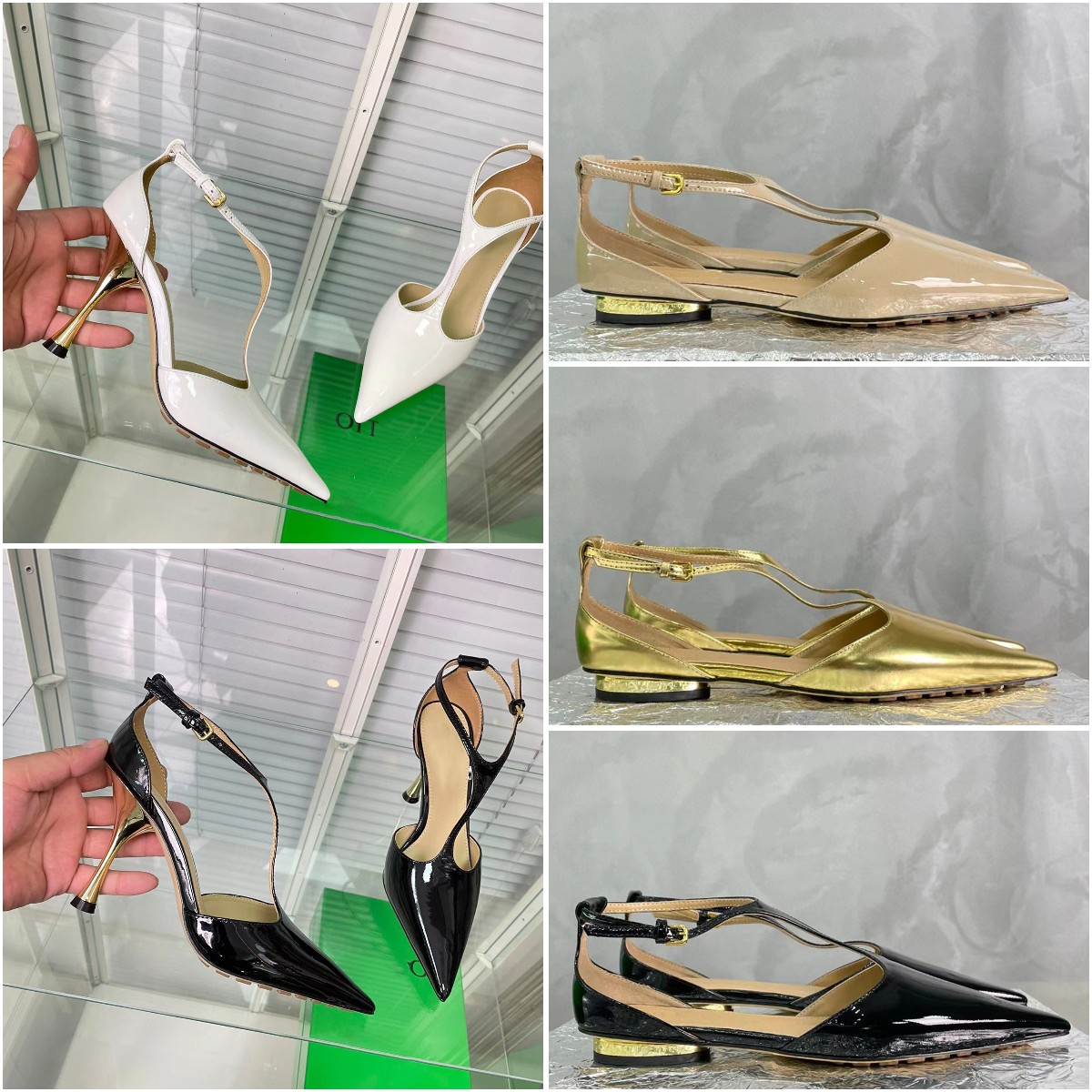 Pocket Sandal Luxury Designer Women Luxury Flat bottom Spike High heeled sandals Fashion Leather high-quality Sexy Sandal Size 35-41, Color7
Pocket Sandal Luxury Designer Women Luxury Flat bottom Spike High heeled sandals Fashion Leather high-quality Sexy Sandal Size 35-41, Color7