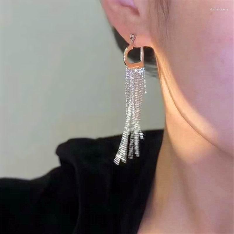 Dangle Earrings Fashion Heart Tassel For Women 2023 Trending Long Dangling Jewelry