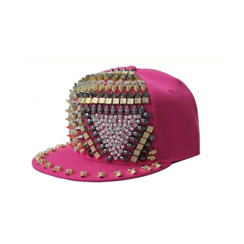 Ball Caps GBCNYIER Hedgehog Punk Hiphop Unisex Hat Gold Spikes Spiky Studded Cap Top Street Dancing show Cool 230628