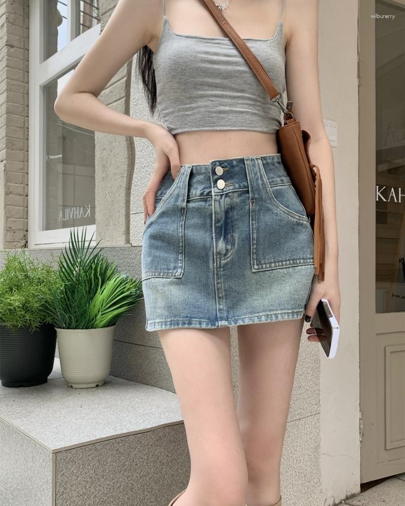 Skirts 2023 Summer Denim Women High Waist Personalized Jeans Mini Casual Design Sensible Spicy Girl Wrapped Hip Skirt, Picture shown
Skirts 2023 Summer Denim Women High Waist Personalized Jeans Mini Casual Design Sensible Spicy Girl Wrapped Hip Skirt, Picture shown