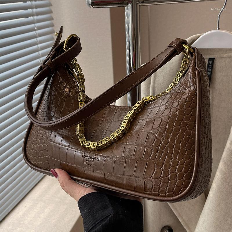Evening Bags Versatile Women's Shoulder Hobos Fashion Designer Luxury Handbags Female Shopper Woman Crocodile Pattern Handbag, Black
Evening Bags Versatile Women's Shoulder Hobos Fashion Designer Luxury Handbags Female Shopper Woman Crocodile Pattern Handbag, Black