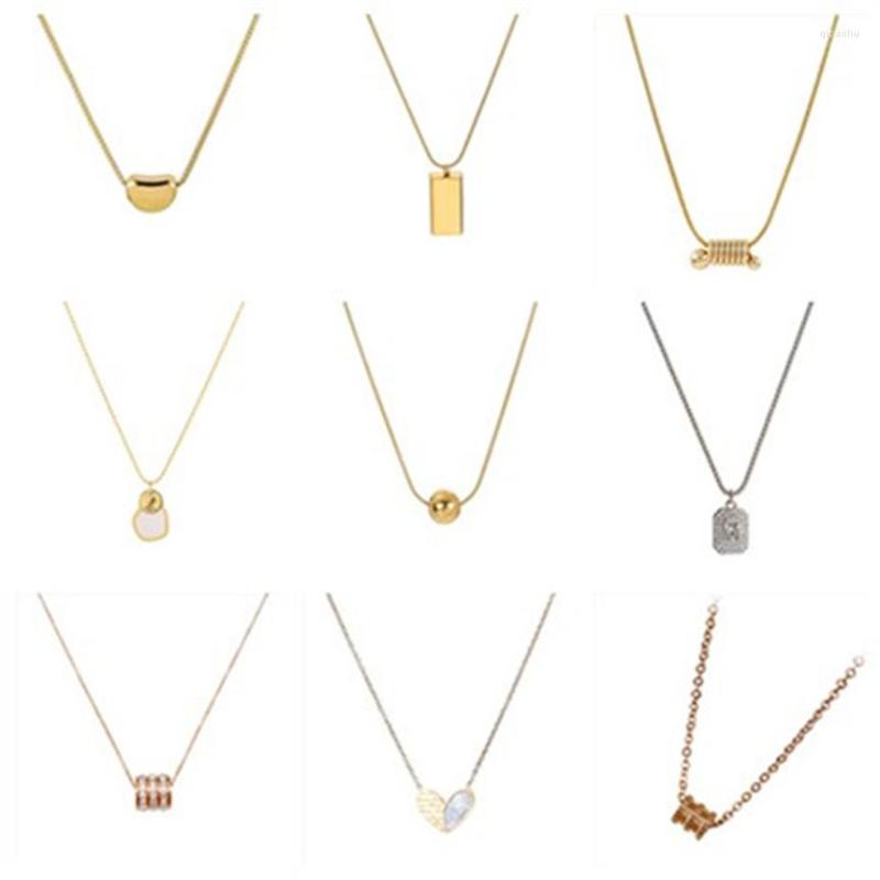 Chains 316L Stainless Steel 9 Different Styles Heart Shape Geometry Pendant Clavicle Chain Ladies Necklace Fashion Exquisite Jewelry
Chains 316L Stainless Steel 9 Different Styles Heart Shape Geometry Pendant Clavicle Chain Ladies Necklace Fashion Exquisite Jewelry