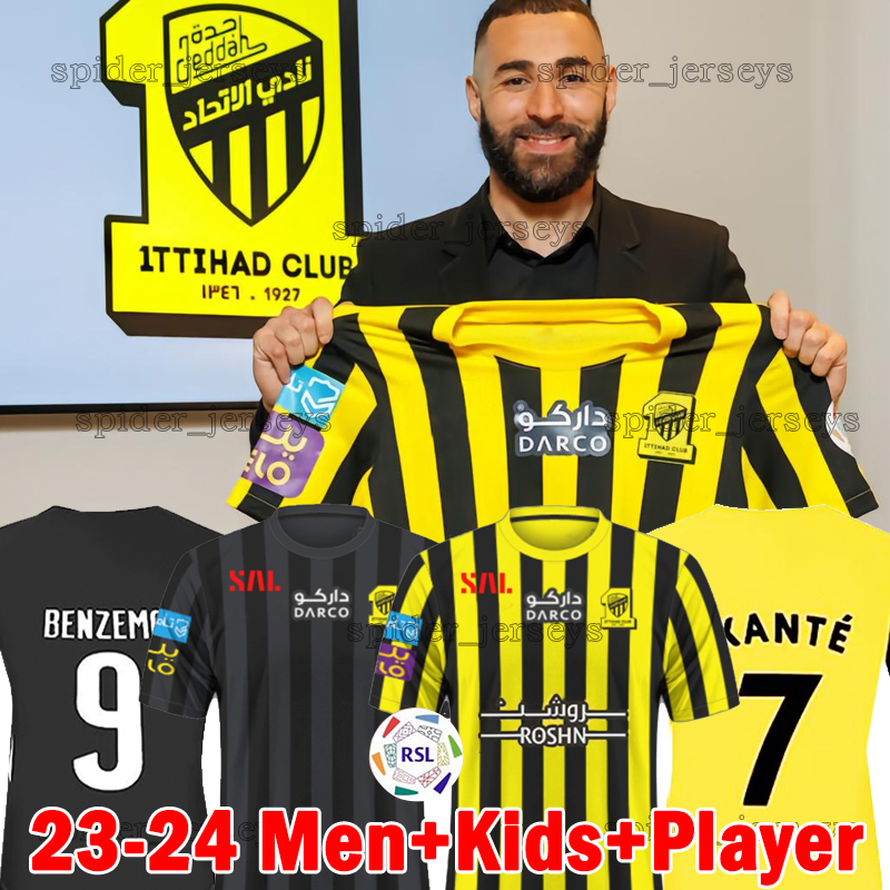 23 24 BENZEMA Al Ittihad FC club Soccer Jerseys 2023 Kante Fans Player Version Football Shirt Hamdallah Romarinho Camara Costa Coronado Hegazy Men Kids Kits Uniforms, Yidihade 22-23 red patch
23 24 BENZEMA Al Ittihad FC club Soccer Jerseys 2023 Kante Fans Player Version Football Shirt Hamdallah Romarinho Camara Costa Coronado Hegazy Men Kids Kits Uniforms, Yidihade 22-23 red patch