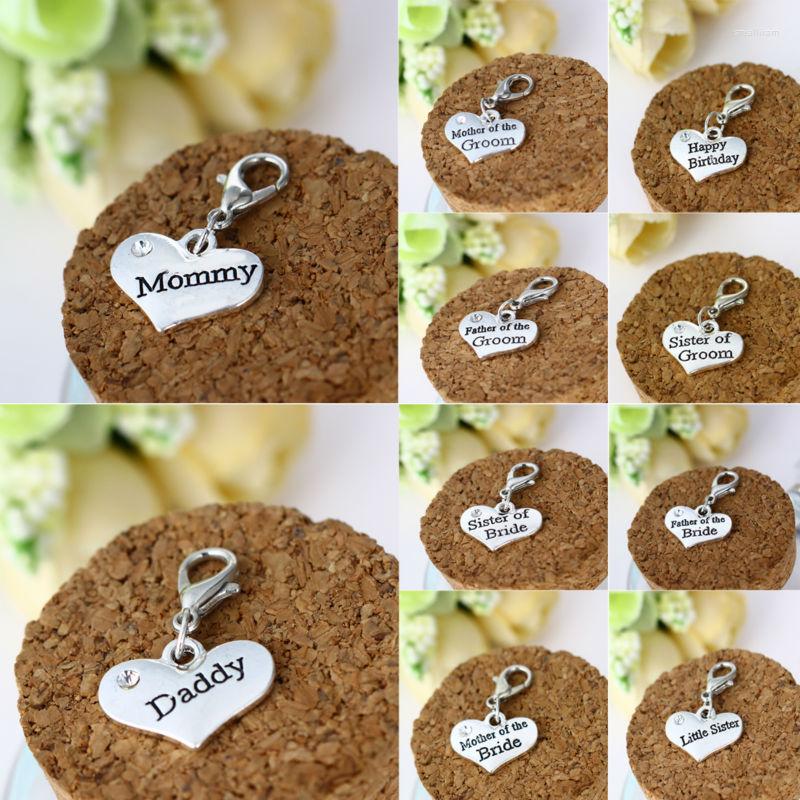 

Keychains Crystal Heart Charms Mom Dad NANA Family Key Chain Mother Father Gifts Keyring Women Men Keychain Mother's Father's Day Presents