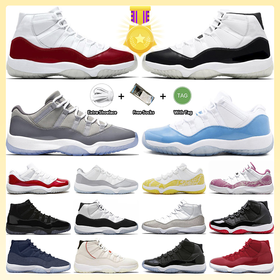 11 11s Basketball Shoes Cherry Cool Grey Bred DMP Concord Pink Snakeskin Yellow Cap and Gown Midnight Navy Jubilee Space Jam Outdoor Sports Sneakers for Men and Women, Item#43
11 11s Basketball Shoes Cherry Cool Grey Bred DMP Concord Pink Snakeskin Yellow Cap and Gown Midnight Navy Jubilee Space Jam Outdoor Sports Sneakers for Men and Women, Item#43