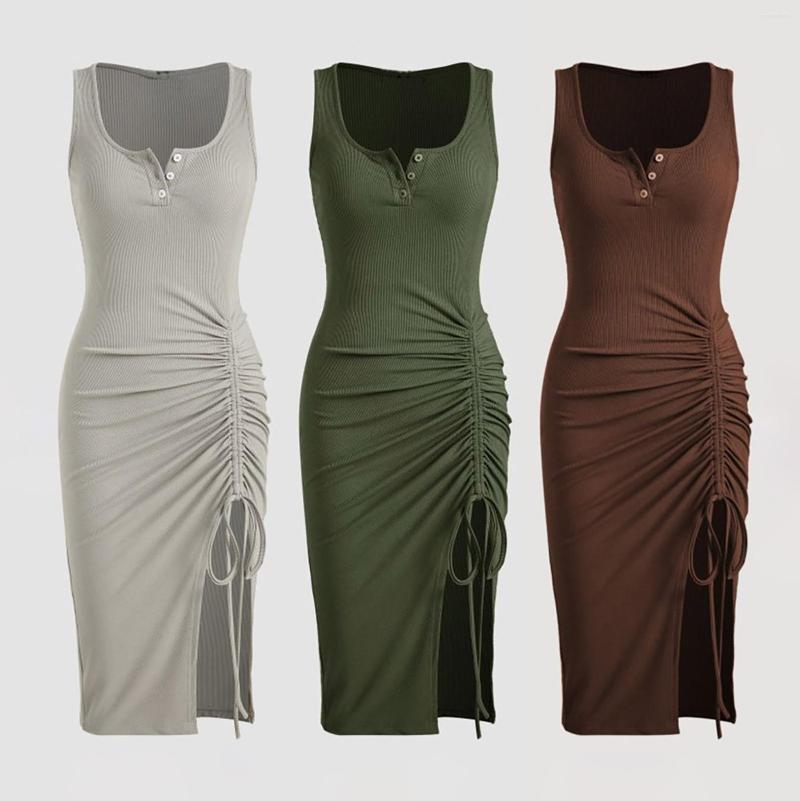Casual Dresses Womens Sweater Sexy Ladies Summer Round Neck Button Threaded Dress Tight Party Midi For Women Vestidos, Green
Casual Dresses Womens Sweater Sexy Ladies Summer Round Neck Button Threaded Dress Tight Party Midi For Women Vestidos, Green