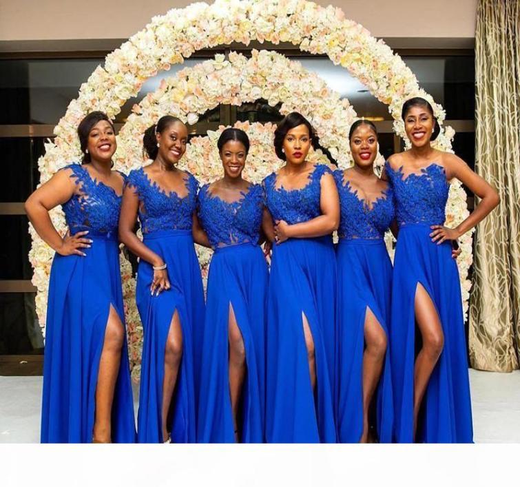 Black Girl South African Chiffon Lace Bridesmaids Dresses A Line Cap Sleeve Split Long Maid of Honor Gowns Plus Size Custom Made1174197
Black Girl South African Chiffon Lace Bridesmaids Dresses A Line Cap Sleeve Split Long Maid of Honor Gowns Plus Size Custom Made1174197