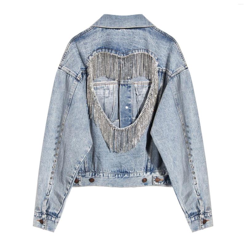 Women' Jackets Fall Women Rivet Denim Jacket Hollow Hole Tassel Long Sleeve Jeans Female Chic Fashion Basic Coat Windbreaker Streetwear, Blue
Women' Jackets Fall Women Rivet Denim Jacket Hollow Hole Tassel Long Sleeve Jeans Female Chic Fashion Basic Coat Windbreaker Streetwear, Blue