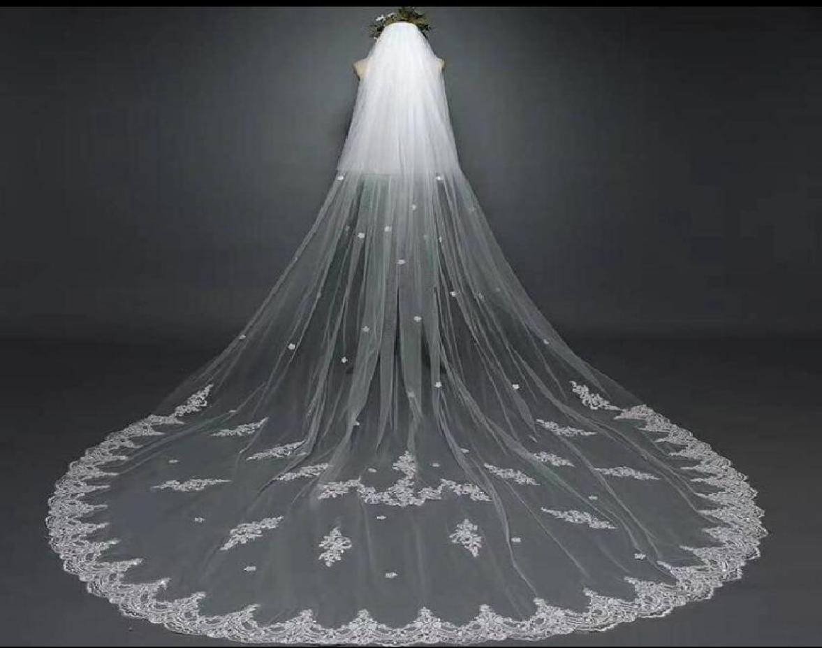 Two layers Long Bridal Veils White Tulle Lace Applique Wedding Dress Veil for Wedding Accessories6099319
Two layers Long Bridal Veils White Tulle Lace Applique Wedding Dress Veil for Wedding Accessories6099319