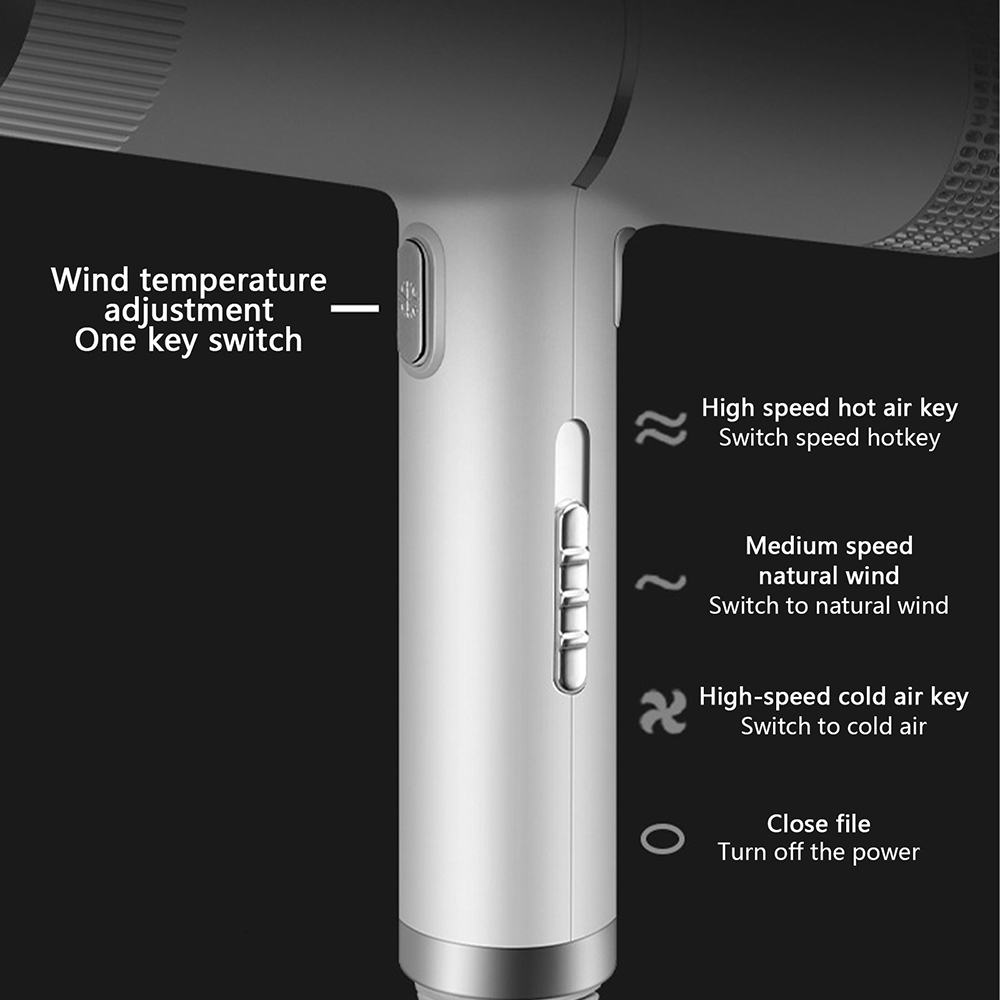 Hair Dryers Strong Wind Hair Dryer Diffuser For Hair Dryers Home Appliances High Power Hair Blow Blue Light Anion Anti-static Hair Tools 230628 - view 3