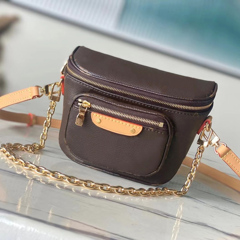 Designer Mini Crossbody Bag Calfskin Mini Bumbag 17cm Luxury Shoulder HandBag High Imitation Chain Bag With Box ZL241