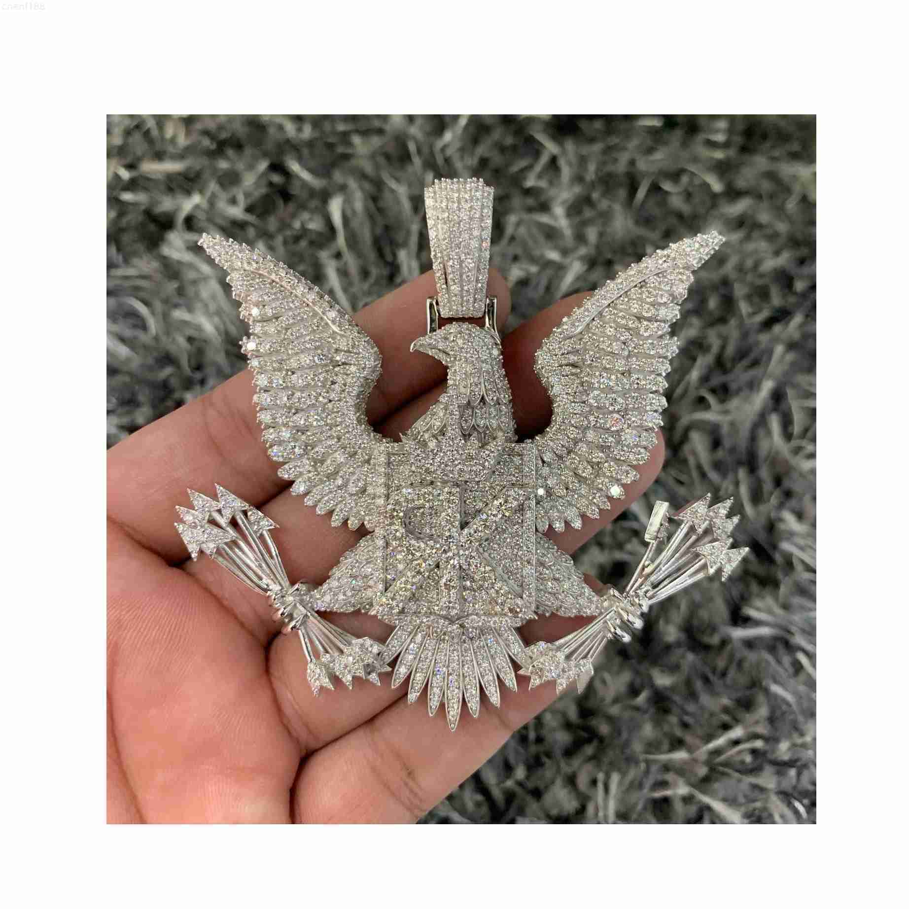 Custom Made Personalised Diamond Jewellery Designs 14k/18k Real Gold High Quality Pendant Necklaces for Womans