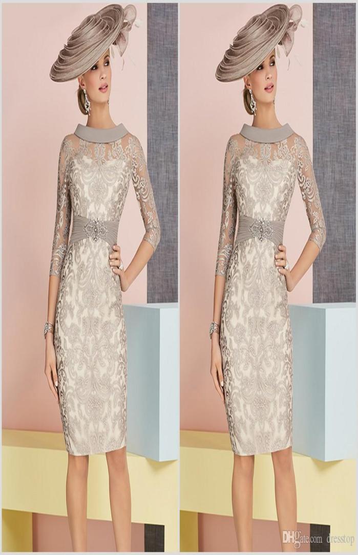 Chic Mother Of The Bride Dresses Scoop Neck 34 Long Sleeves Mermaid Evening Dress Knee Length Lace Appliqued Formal Wedding Guest4212964
Chic Mother Of The Bride Dresses Scoop Neck 34 Long Sleeves Mermaid Evening Dress Knee Length Lace Appliqued Formal Wedding Guest4212964