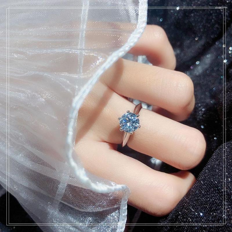 Cluster Rings Classic Six Claw Diamond Ring 925 Sterling Silver Propose Marriage Lovers Women Elegant Temperament Noble And Luxurious #8
Cluster Rings Classic Six Claw Diamond Ring 925 Sterling Silver Propose Marriage Lovers Women Elegant Temperament Noble And Luxurious #8