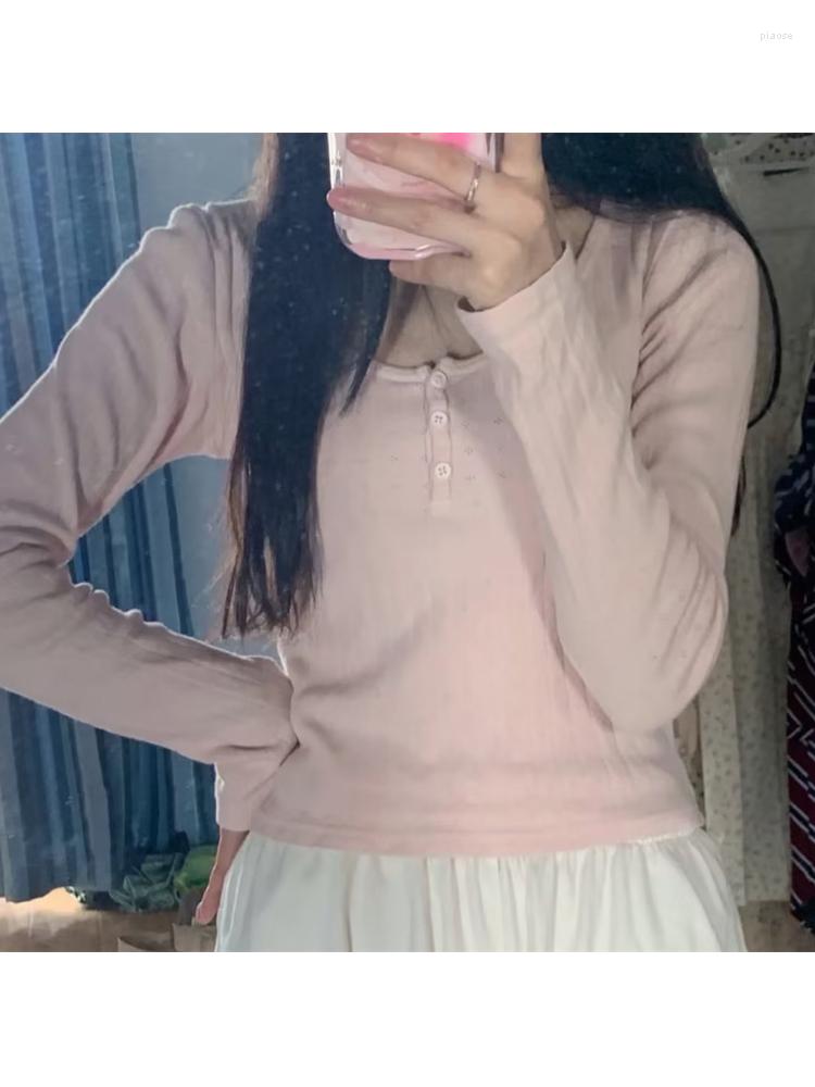 Women's T Shirts Sweet Women Cotton Front Buttons Pink Tees 2023 Summer Fashion Ladies Casual Female O Neck Long Sleeves Solid Color Tops
Women's T Shirts Sweet Women Cotton Front Buttons Pink Tees 2023 Summer Fashion Ladies Casual Female O Neck Long Sleeves Solid Color Tops