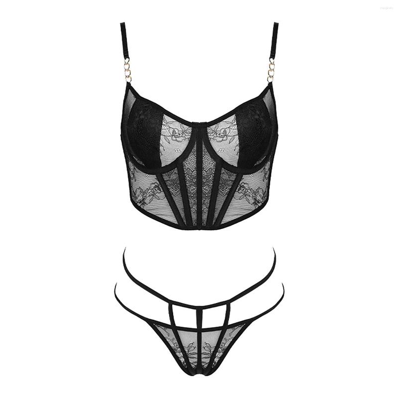 Bras Sets Underpants Male Women's Lace Transparent Sexy Lingerie Set With Push Up Bra And Camisole, Black
Bras Sets Underpants Male Women's Lace Transparent Sexy Lingerie Set With Push Up Bra And Camisole, Black