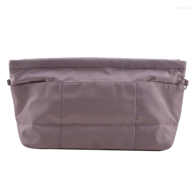 Cosmetic Bags Women Solid Color Drawstring Handbag Purse Insert Organizer Nylon Bag Portable Finishing