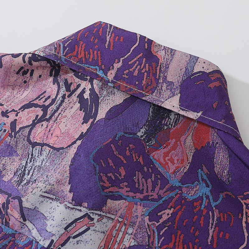 Men s Dress Shirts Oversized Fresh Flower Graphic Pirnt Hip Hop Long Sleeve Tops Summer Fashion Harajuku Couple Blouse Streetwear 230629