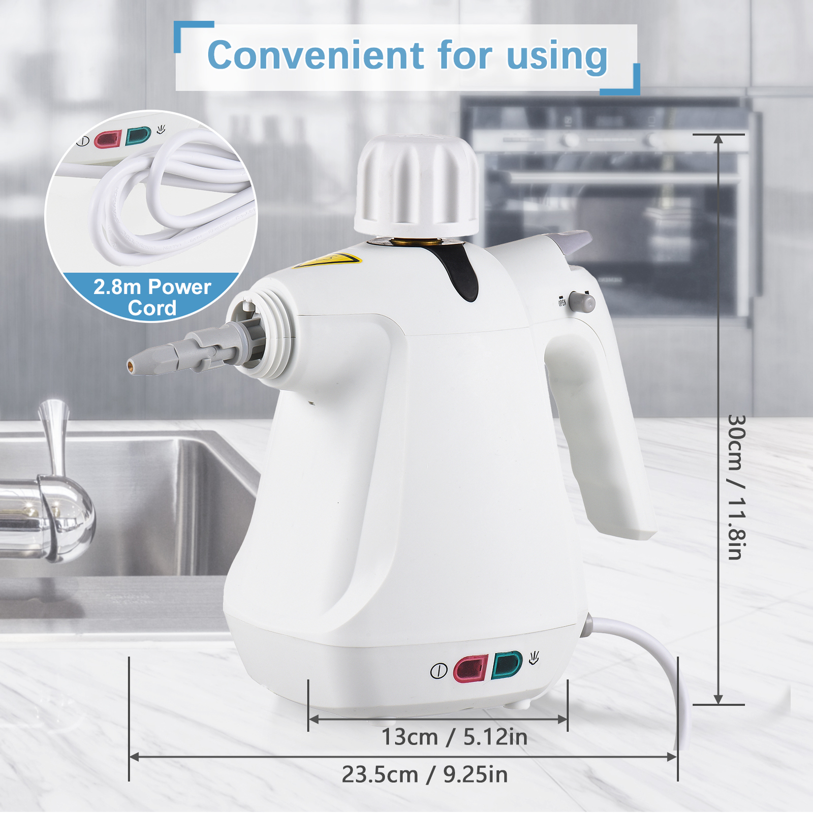 Steam Cleaners Mops Accessories 1000W Home Appliance Cleaner High Temperature Pressurized Cleaning Machine for Air Conditioning Hood Car 230628 - view 7