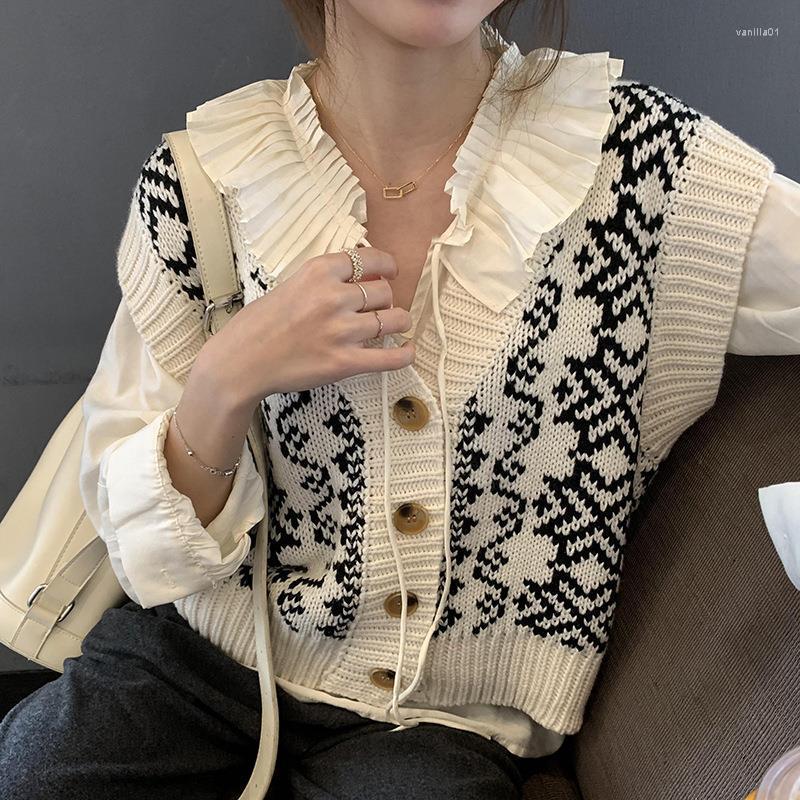 Women's Knits Knitwears Women Sweater Female Ancient Ways Show Thin Collar Loose Jacquard Thread Cardigan, Black
Women's Knits Knitwears Women Sweater Female Ancient Ways Show Thin Collar Loose Jacquard Thread Cardigan, Black