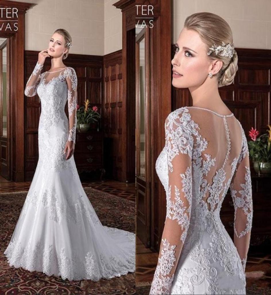 Mermaid Wedding Dress Sheer Neck Lace Appliques Long Sleeves Wedding Dress Court Train Illusion Bridal Gowns Vestidos De Noiva4918999, Gold
Mermaid Wedding Dress Sheer Neck Lace Appliques Long Sleeves Wedding Dress Court Train Illusion Bridal Gowns Vestidos De Noiva4918999, Gold