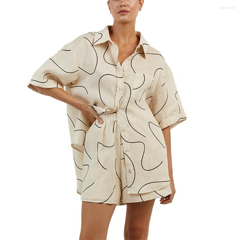 Women' Tracksuits TETYSEYSH Women Cotton And Linen Casual Suit Summer 2 Pieces Clothes Outfits Turn-Down Collar Short Sleeve Shirts Shorts, Beige
Women' Tracksuits TETYSEYSH Women Cotton And Linen Casual Suit Summer 2 Pieces Clothes Outfits Turn-Down Collar Short Sleeve Shirts Shorts, Beige