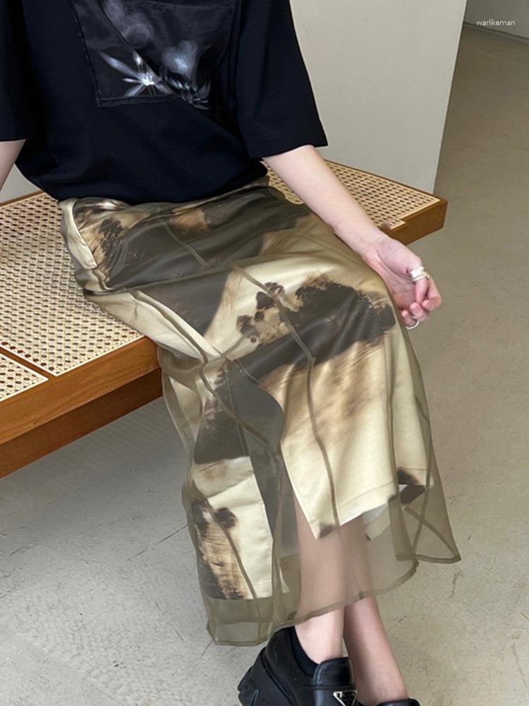 Skirts Mesh Patchwork Design Printed Skirt Women High Waist Retro Mid-length 2023 Spring Fashion Female M381, Yellow
Skirts Mesh Patchwork Design Printed Skirt Women High Waist Retro Mid-length 2023 Spring Fashion Female M381, Yellow