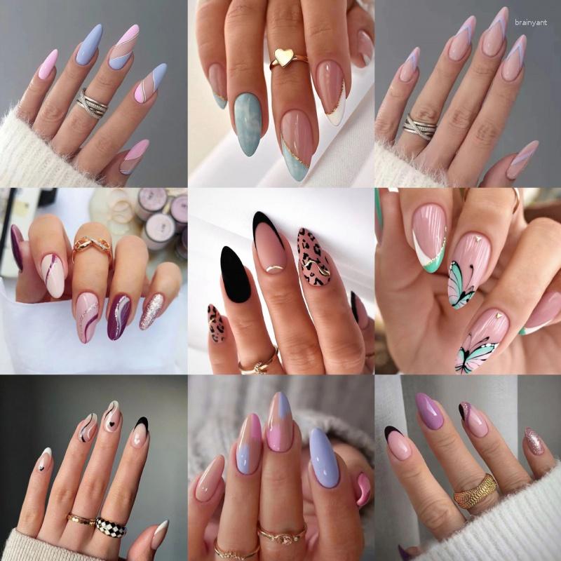 False Nails 24pcs Nail Press On Fake FullCover French Leopard GLITTER Tulipa Easy Wear For Manicure Reusable Gelish, 004
False Nails 24pcs Nail Press On Fake FullCover French Leopard GLITTER Tulipa Easy Wear For Manicure Reusable Gelish, 004
