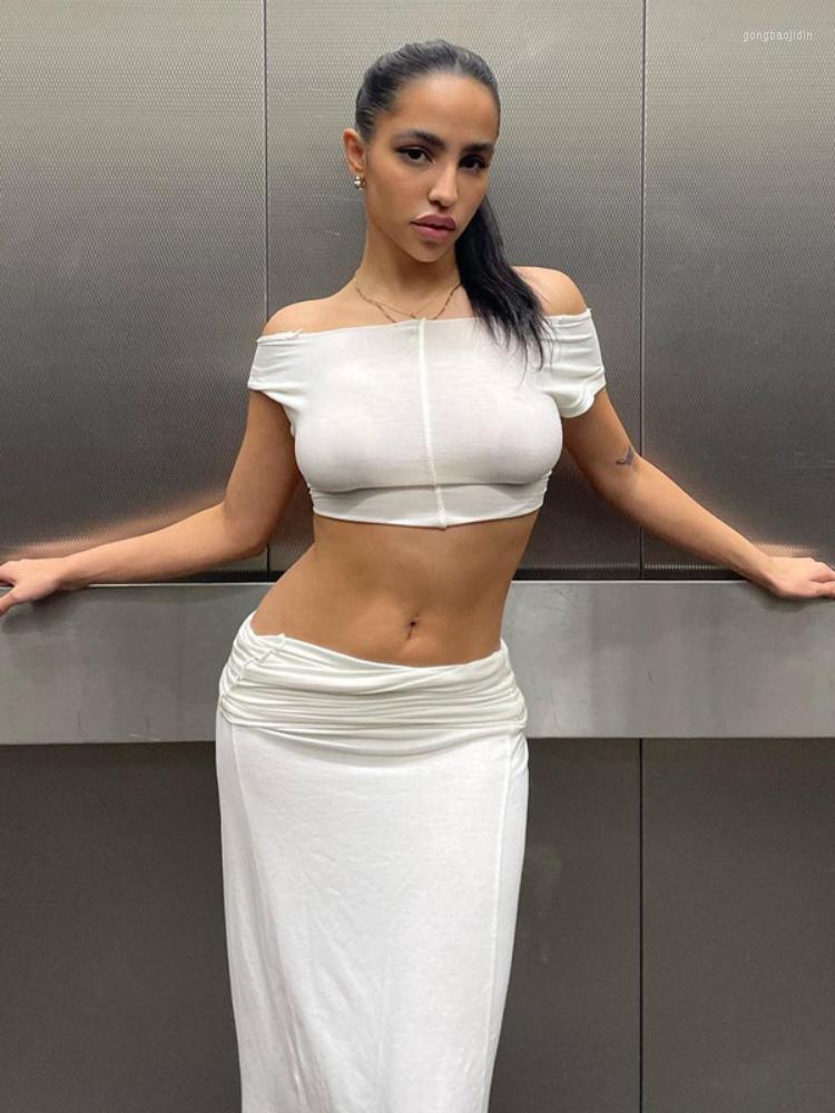 Work Dresses Stylish Skirts Rave Festival Clothing High Waist Top And Skirt Set Tube Night Club Outfit One Word Neckline Party Outfits, White
Work Dresses Stylish Skirts Rave Festival Clothing High Waist Top And Skirt Set Tube Night Club Outfit One Word Neckline Party Outfits, White