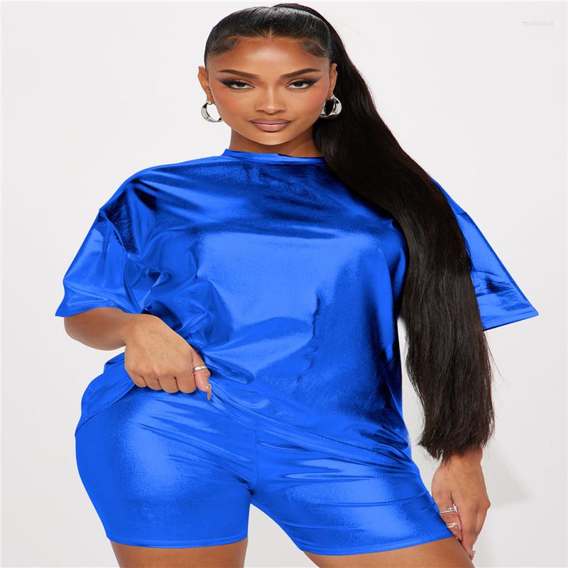 Women's Tracksuits Summer -selling Short-sleeved Round Neck Fashion Temperament Street Talent Solid Color Shorts Set., Blue
Women's Tracksuits Summer -selling Short-sleeved Round Neck Fashion Temperament Street Talent Solid Color Shorts Set., Blue