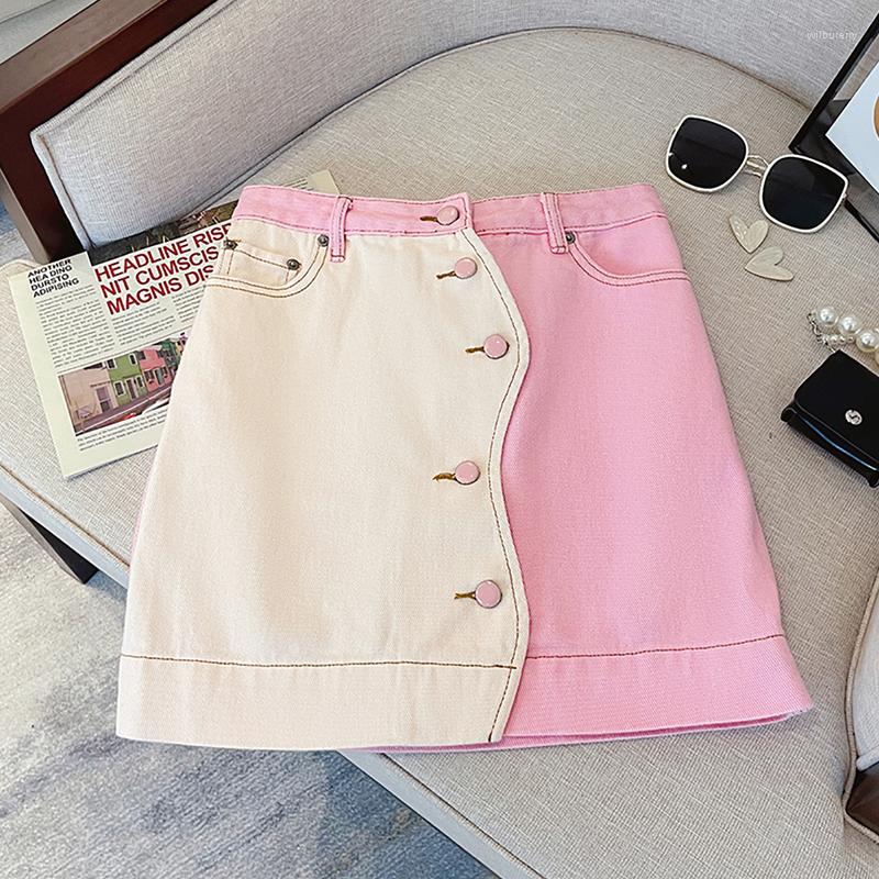 Skirts Women Straight Denim Skirt Summer Korean Fashion Sexy High Waist Splice Button Mini Short Harajuku Y2k Clothing Streetwear, Pink
Skirts Women Straight Denim Skirt Summer Korean Fashion Sexy High Waist Splice Button Mini Short Harajuku Y2k Clothing Streetwear, Pink
