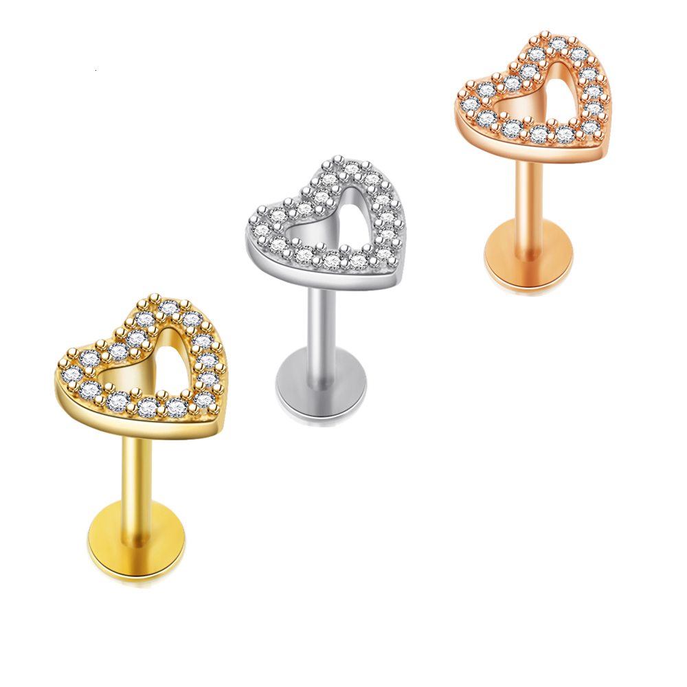 Navel Bell Button Rings JUNLOWPY Heart Labret Stud Tragus Earring Set 16G CZ Crystal Steel Helix Cartilage Lip Ring Piercing Body Jewelry 50pcs 230628
Navel Bell Button Rings JUNLOWPY Heart Labret Stud Tragus Earring Set 16G CZ Crystal Steel Helix Cartilage Lip Ring Piercing Body Jewelry 50pcs 230628
