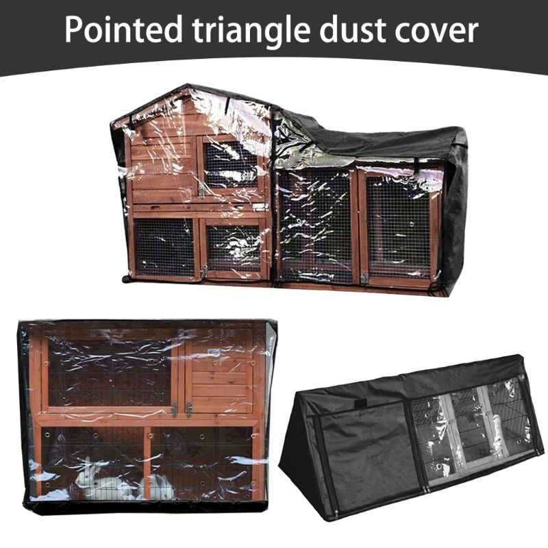 Small Animal Supplies Rabbit Hutch Cover Dust Proof Moisture Resistant Cage Covers Pointed Triangle Crate for Pets House Accessories 230628