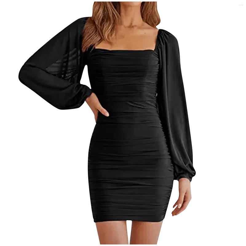 Casual Dresses Women' Fashion Solid Color Square Neck Long Sleeve High Elastic Mesh Slim Dress Women Summer Party, Green
Casual Dresses Women' Fashion Solid Color Square Neck Long Sleeve High Elastic Mesh Slim Dress Women Summer Party, Green