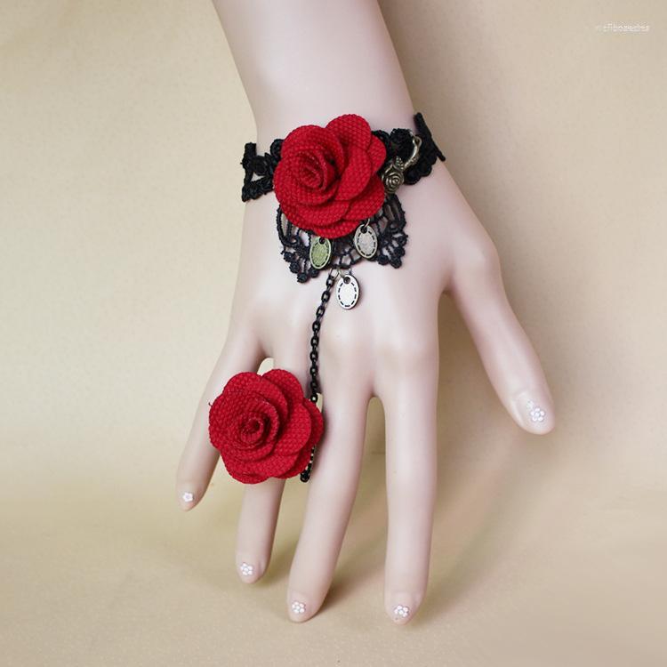 Link Bracelets Handmade Vintage Black Lace Bracelet For Women Accessories Gothic Wrist Jewelry Lady Party Rose Bangle
Link Bracelets Handmade Vintage Black Lace Bracelet For Women Accessories Gothic Wrist Jewelry Lady Party Rose Bangle