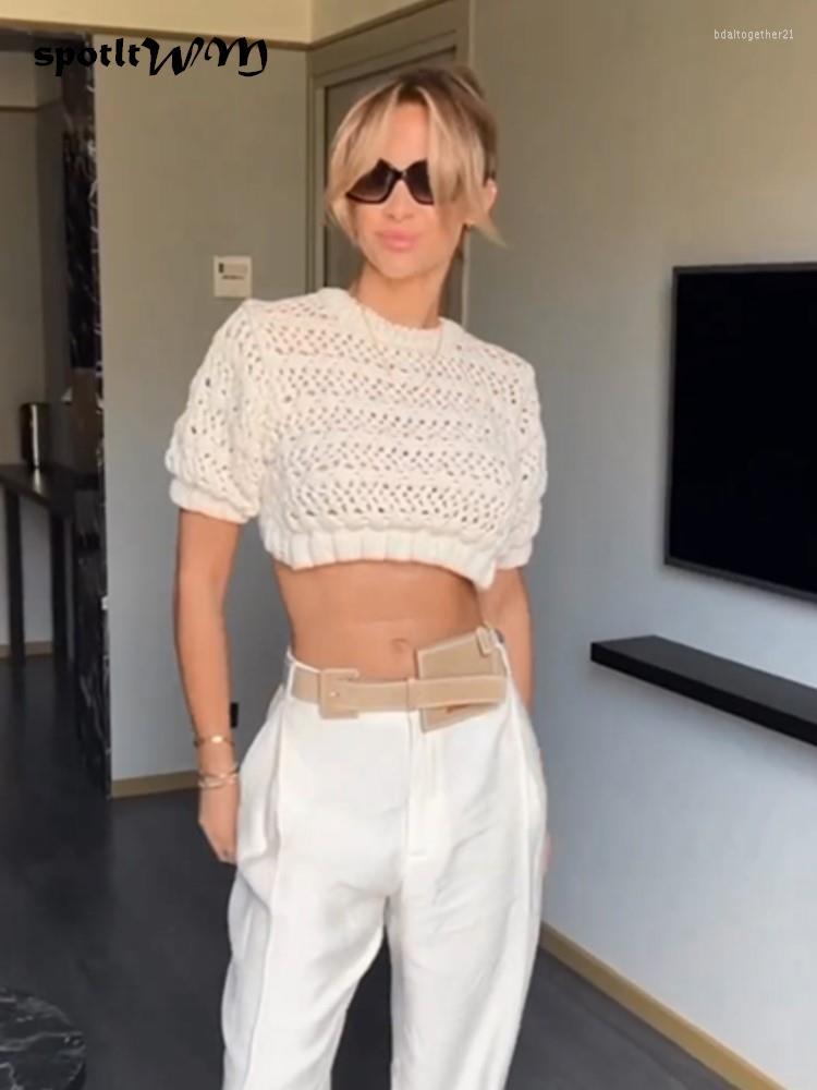 Women' T Shirts Women Solid Knitted Crop Tops 2023 Summer Fashion Female Round-neck Short Sleeve Jacquard Mesh Shirt Lady Chic Streetwear, Beige
Women' T Shirts Women Solid Knitted Crop Tops 2023 Summer Fashion Female Round-neck Short Sleeve Jacquard Mesh Shirt Lady Chic Streetwear, Beige