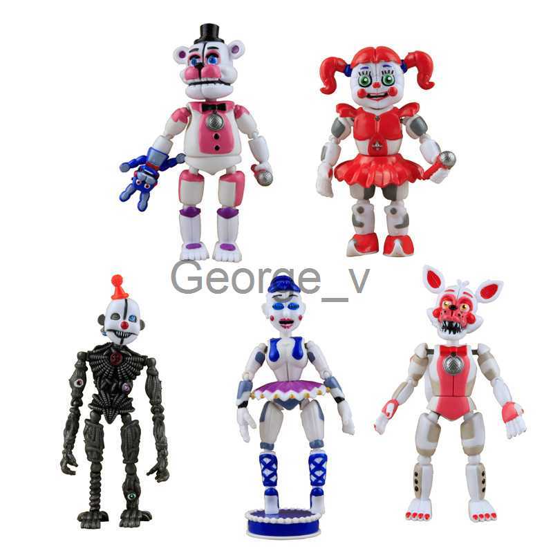 Minifig 56pcs At Five Nights Security Breach Series Pvc Action Figures Bonnie Foxy FNAF Toy Fazbear Bear Doll Model Toys For Kids Gifts J230629