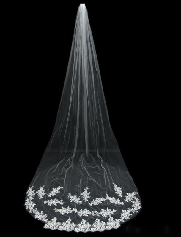 Bridal Veils Long wedding Veils Lace Applique flower Cathedral Length Cheap Bridal Veil BV025364896, White
Bridal Veils Long wedding Veils Lace Applique flower Cathedral Length Cheap Bridal Veil BV025364896, White