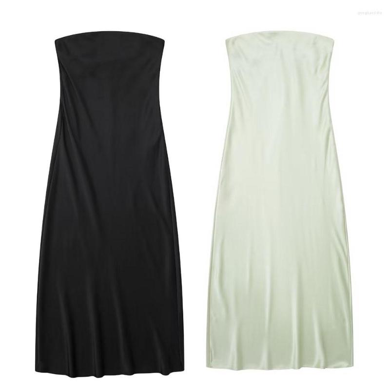 Casual Dresses Women's 2023 Unique Fashion Charm Sexy Wrapped Chest Silk Satin Texture Retro Sleeveless Dress Mujer, Army green
Casual Dresses Women's 2023 Unique Fashion Charm Sexy Wrapped Chest Silk Satin Texture Retro Sleeveless Dress Mujer, Army green