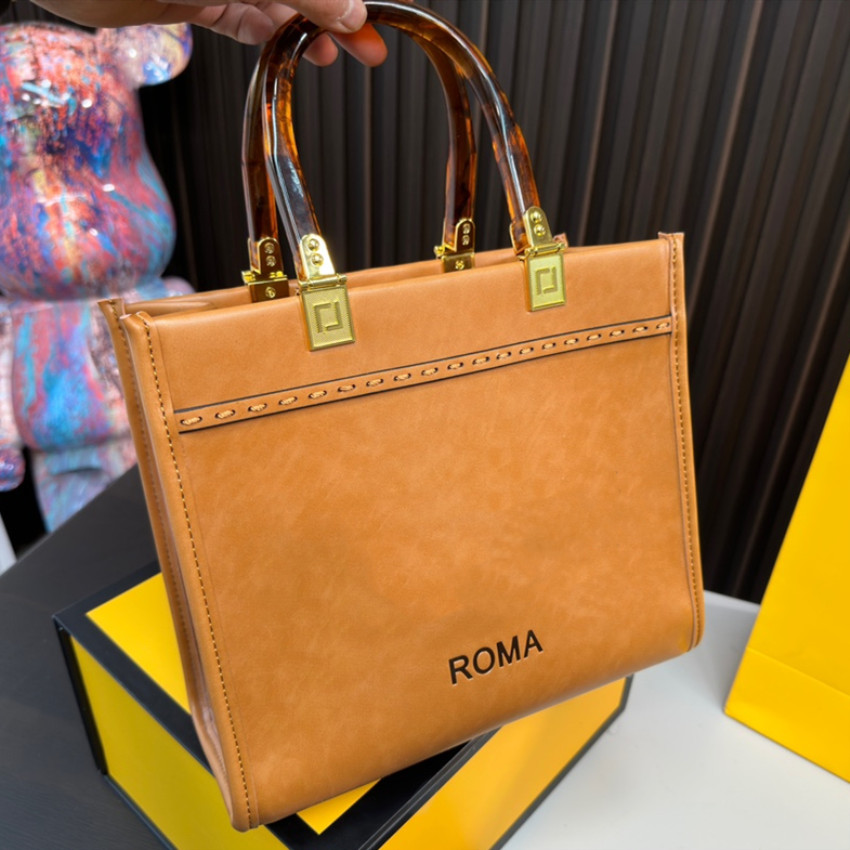 Fashion Ladies Totes Large Capacity Handbags Brand Women Shopping Bag Shoulder Crossbody Bags Delicate Handle with Top Quality 25cm