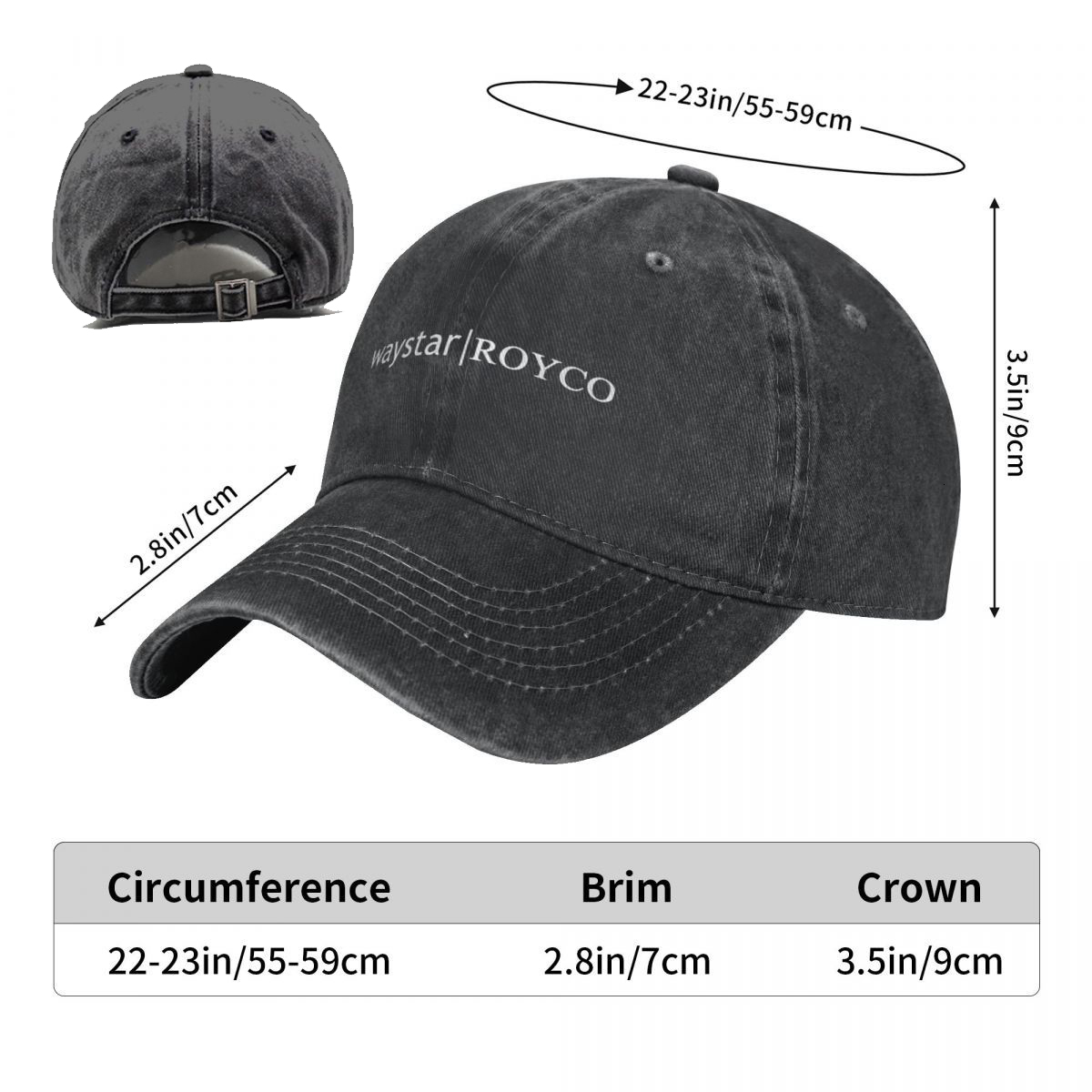 Visors Waystar Royco Merch Men Women Baseball Cap Distressed Denim Hats Vintage Succession TV Series Hat Casquette 230628