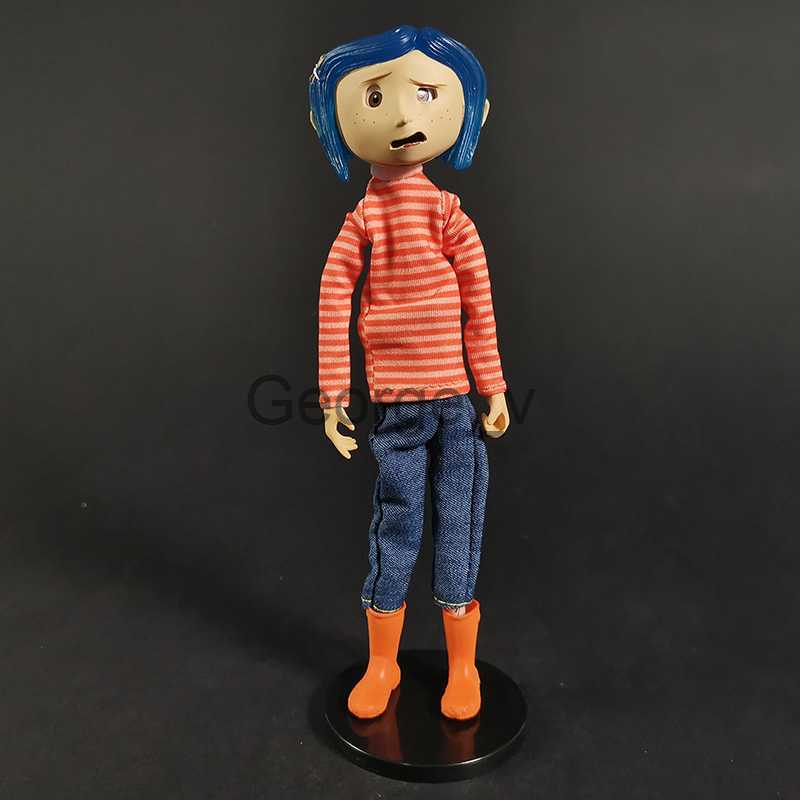 Minifig Coraline 7" Bendy Doll Action Figure Yellow cloth Raincoat NECA Collection J230629