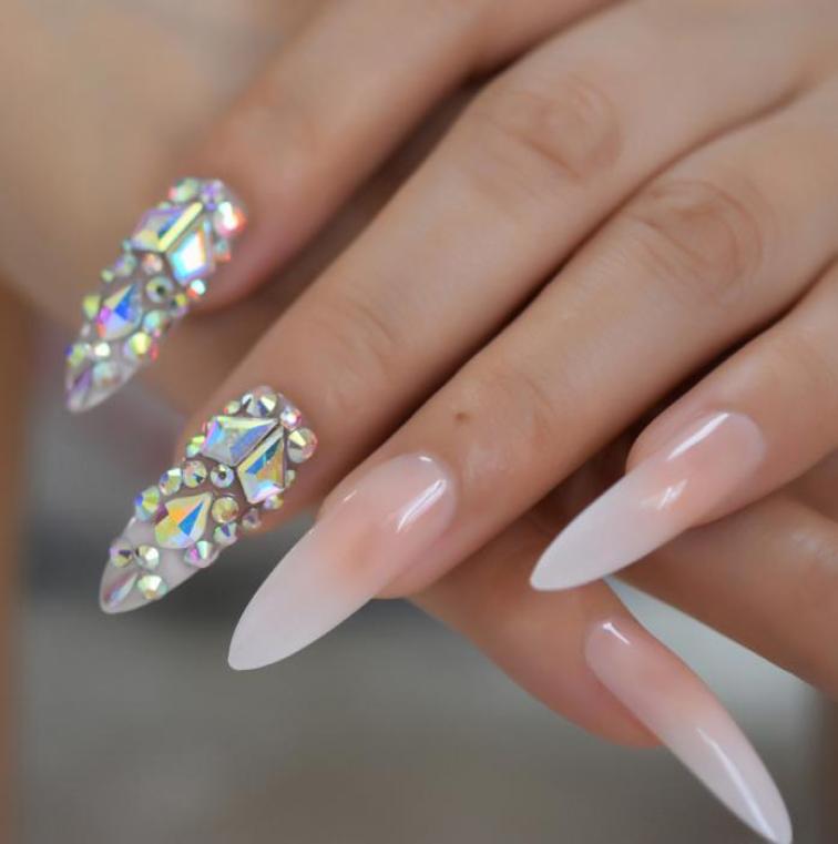 3D AB Gems Gradient Pink Nude Press on Nails Baby Ombre Extra Long Stiletto False Fake Nail Tips Pointed Fingers Nails2121214, Army green
3D AB Gems Gradient Pink Nude Press on Nails Baby Ombre Extra Long Stiletto False Fake Nail Tips Pointed Fingers Nails2121214, Army green