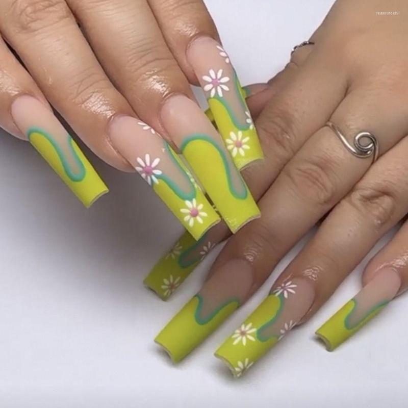 False Nails 24pcs Long Water Pipe Square Head Fake Summer Full Cover Nail Tips Press On Detachable DIY Manicure, Only false nails
False Nails 24pcs Long Water Pipe Square Head Fake Summer Full Cover Nail Tips Press On Detachable DIY Manicure, Only false nails