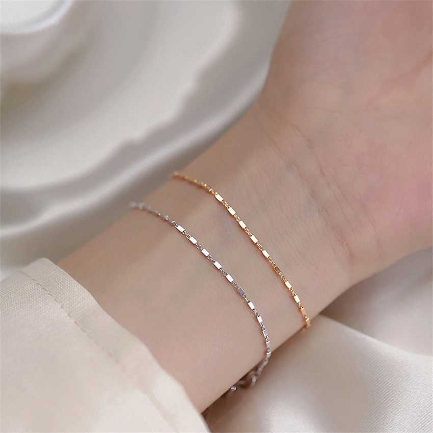 2023 S925 Sterling Silver Square Women's Simple Fashionable Individualized Cold and Small Style Design Trend Versatile Bracelet Handpiece
2023 S925 Sterling Silver Square Women's Simple Fashionable Individualized Cold and Small Style Design Trend Versatile Bracelet Handpiece