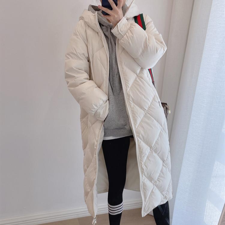 Parkas 2022 Women Autumn Winter Long Diamond Lattice White Duck Down Coat Parka Ladies Stand Collar Hooded Loose Solid Padded Jacket, Beige
Parkas 2022 Women Autumn Winter Long Diamond Lattice White Duck Down Coat Parka Ladies Stand Collar Hooded Loose Solid Padded Jacket, Beige