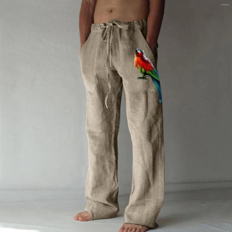 Men's Pants Casual Pocket Parrot Print Cotton Linen Wide Leg Pant Drawstring Man Sport Plus Size Loose Streetwear, Green
Men's Pants Casual Pocket Parrot Print Cotton Linen Wide Leg Pant Drawstring Man Sport Plus Size Loose Streetwear, Green