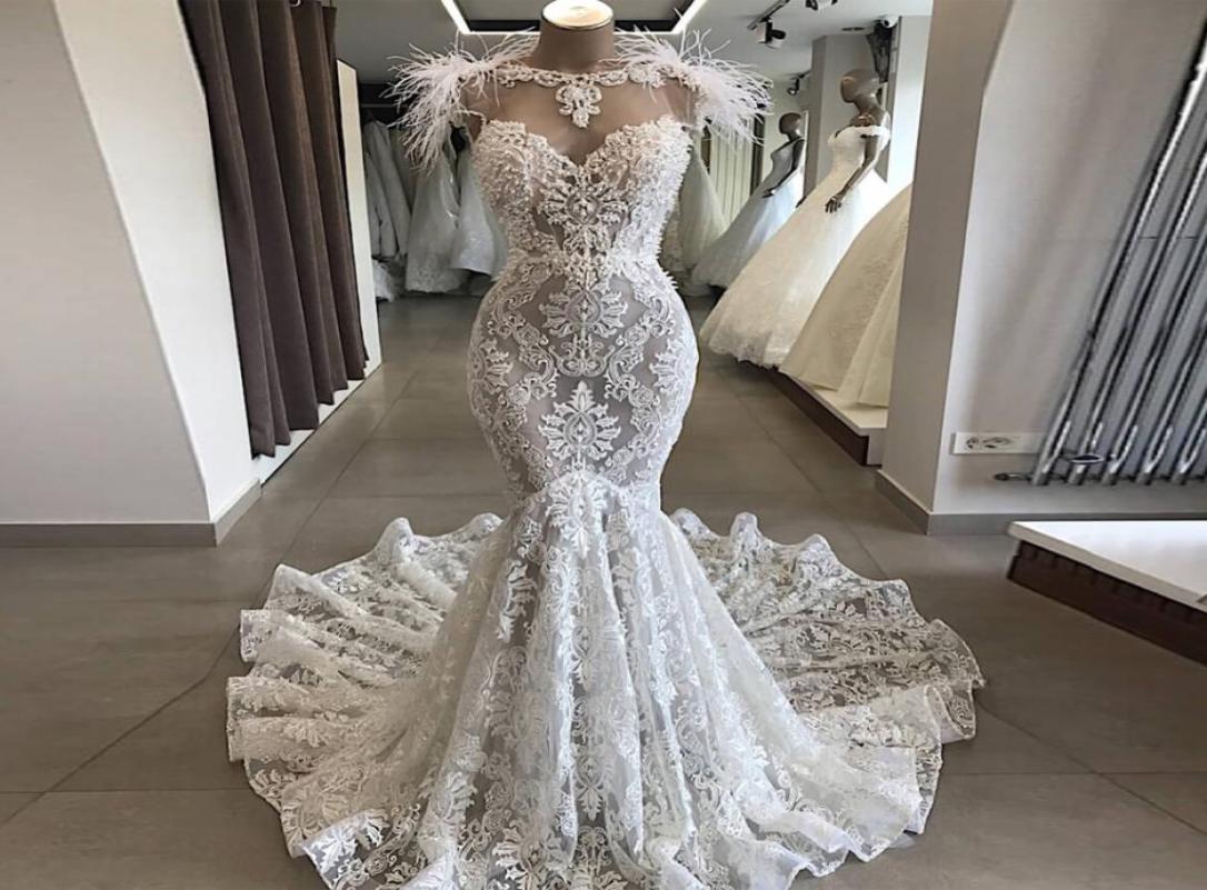 Major Beading Pearls Arabic Full Lace Wedding Dress With Sheer Neckline Mermaid Dress Sexy Backless Bridal Gowns Plus Size Vestido9923400, Yellow
Major Beading Pearls Arabic Full Lace Wedding Dress With Sheer Neckline Mermaid Dress Sexy Backless Bridal Gowns Plus Size Vestido9923400, Yellow