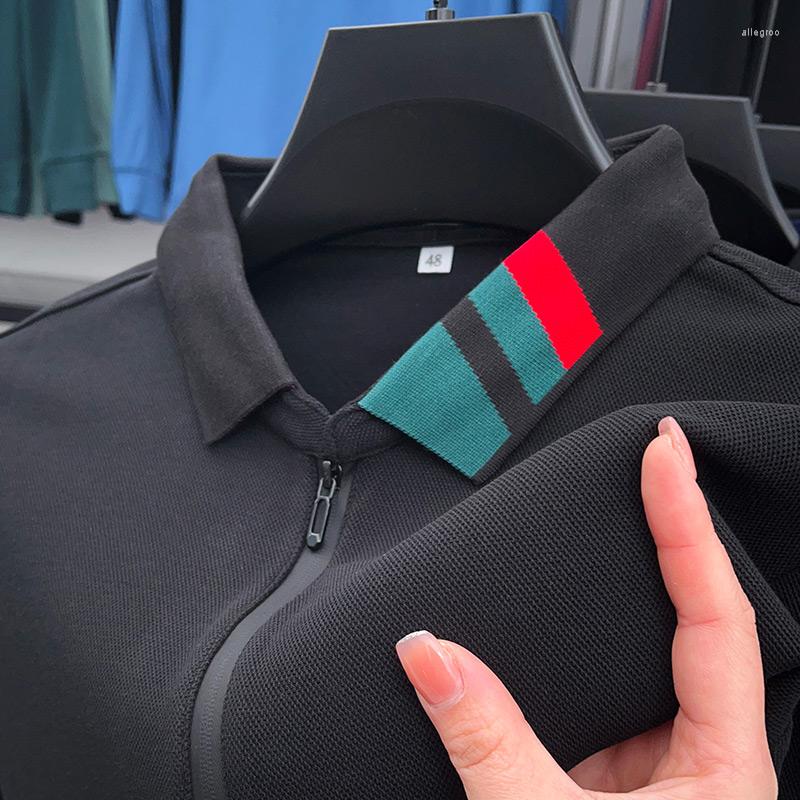 Men's Polos Original Designer Cotton Men's Polo Shirt Lapel Zipper Print Long Sleeve British Fashion Casual Versatile Autumn Clothing, Black
Men's Polos Original Designer Cotton Men's Polo Shirt Lapel Zipper Print Long Sleeve British Fashion Casual Versatile Autumn Clothing, Black
